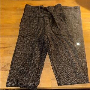 lululemon athletica Black and Gray Herringbone Leggings